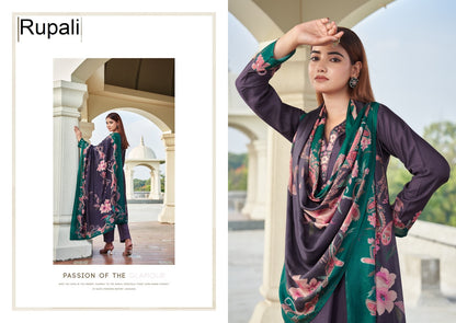 Raahi Vol 3 Rupali Muslin Pant Style Suits Wholesaler Ahmedabad