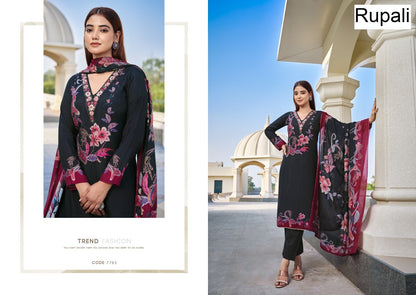 Raahi Vol 3 Rupali Muslin Pant Style Suits Wholesaler Ahmedabad