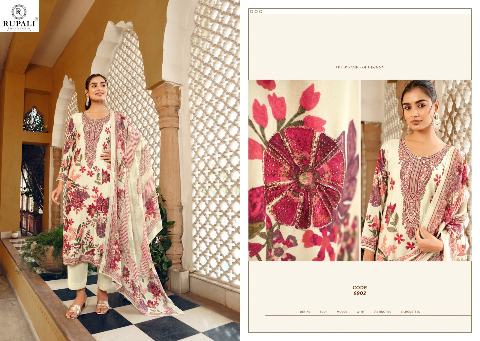 Raahi Vol 4 Rupali Muslin Pant Style Suits Wholesale Rate