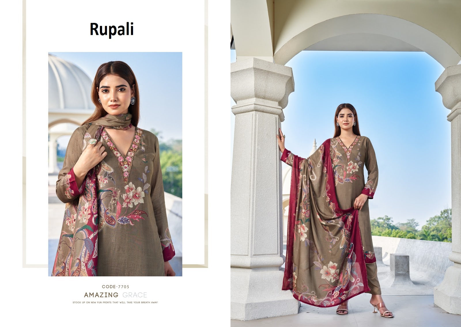 Raahi Vol 6 Rupali Pashmina Suits Exporter Gujarat