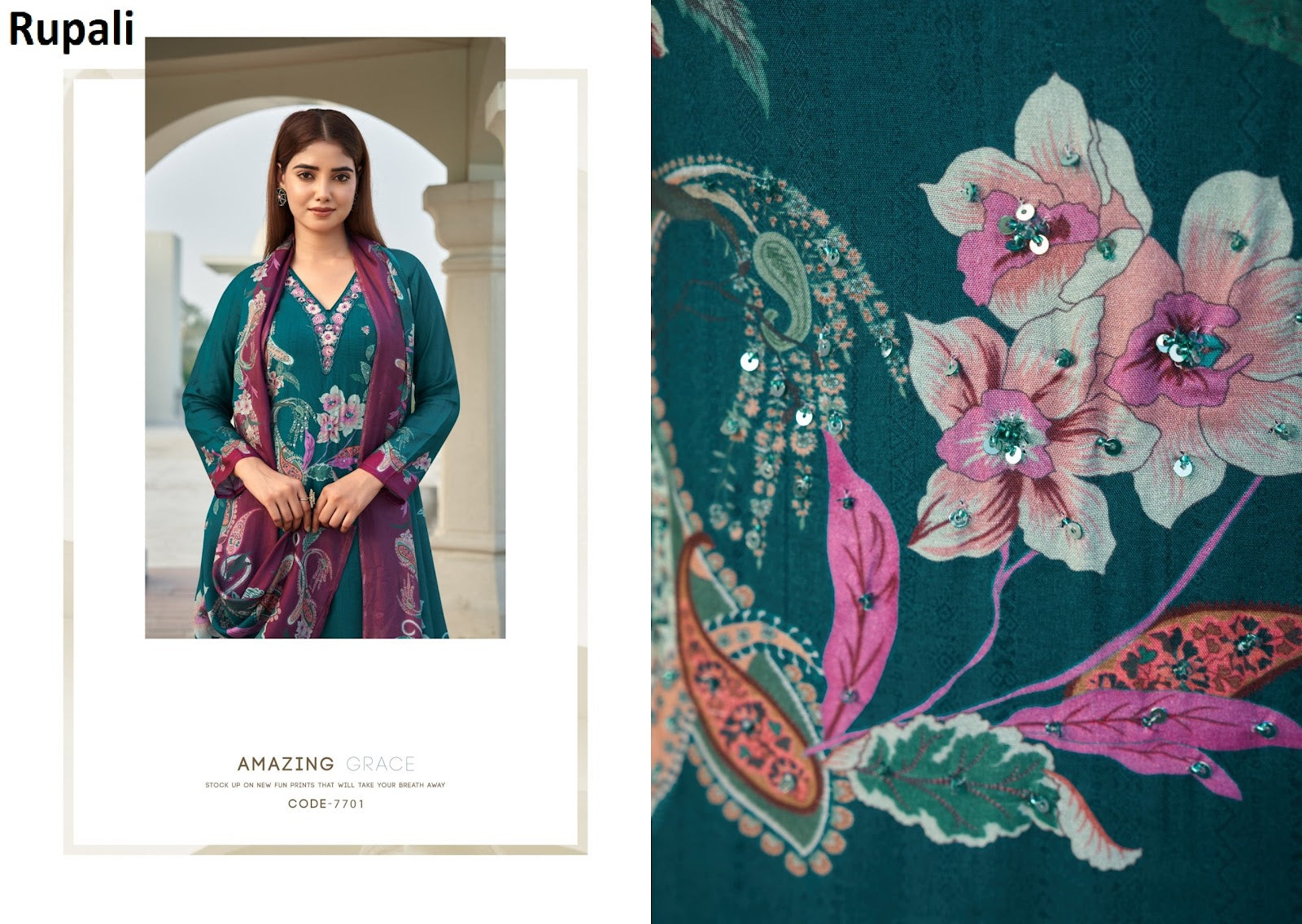 Raahi Vol 6 Rupali Pashmina Suits Exporter Gujarat