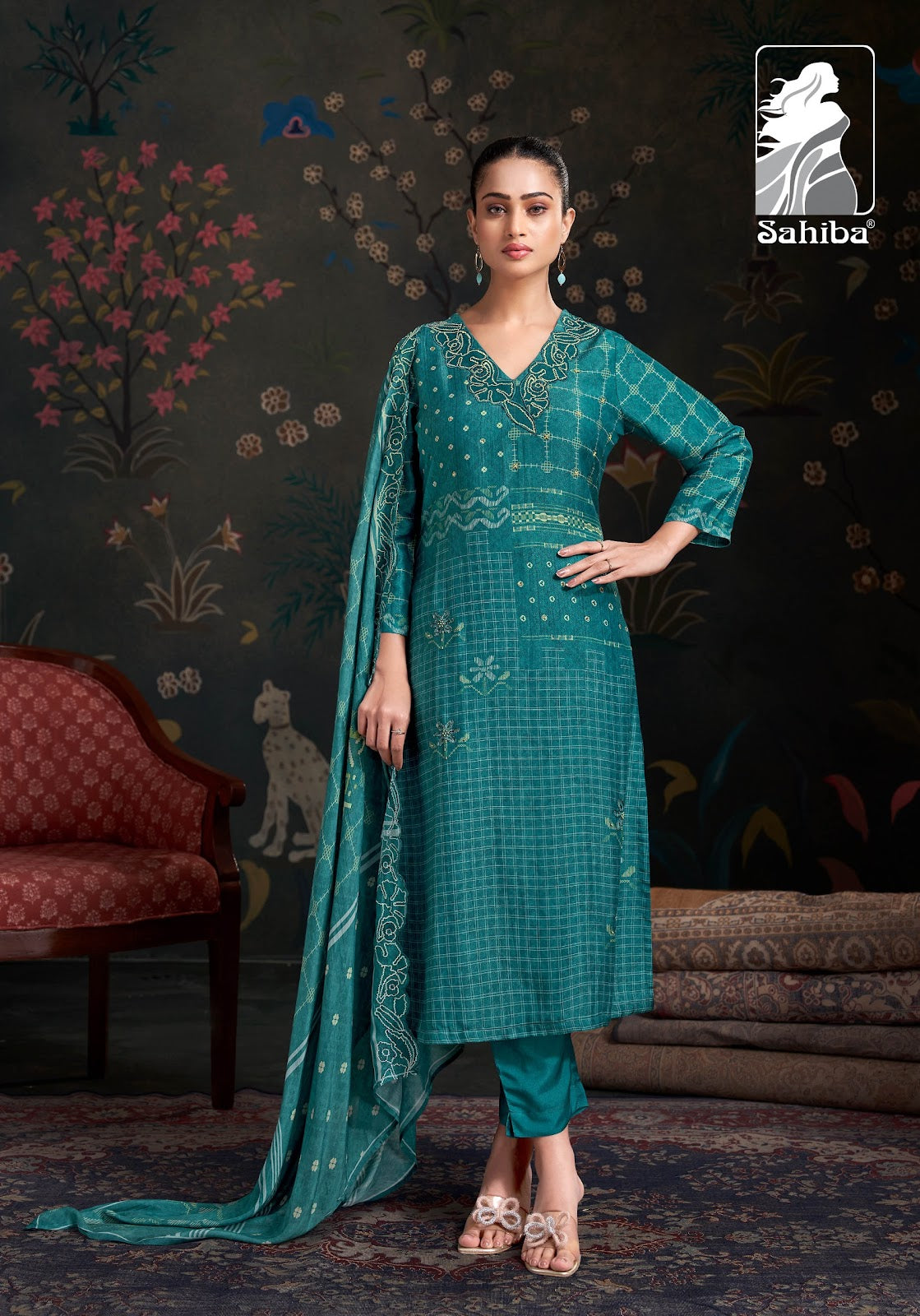 Raahil Sahiba Shimmer Pant Style Suits Wholesaler Ahmedabad
