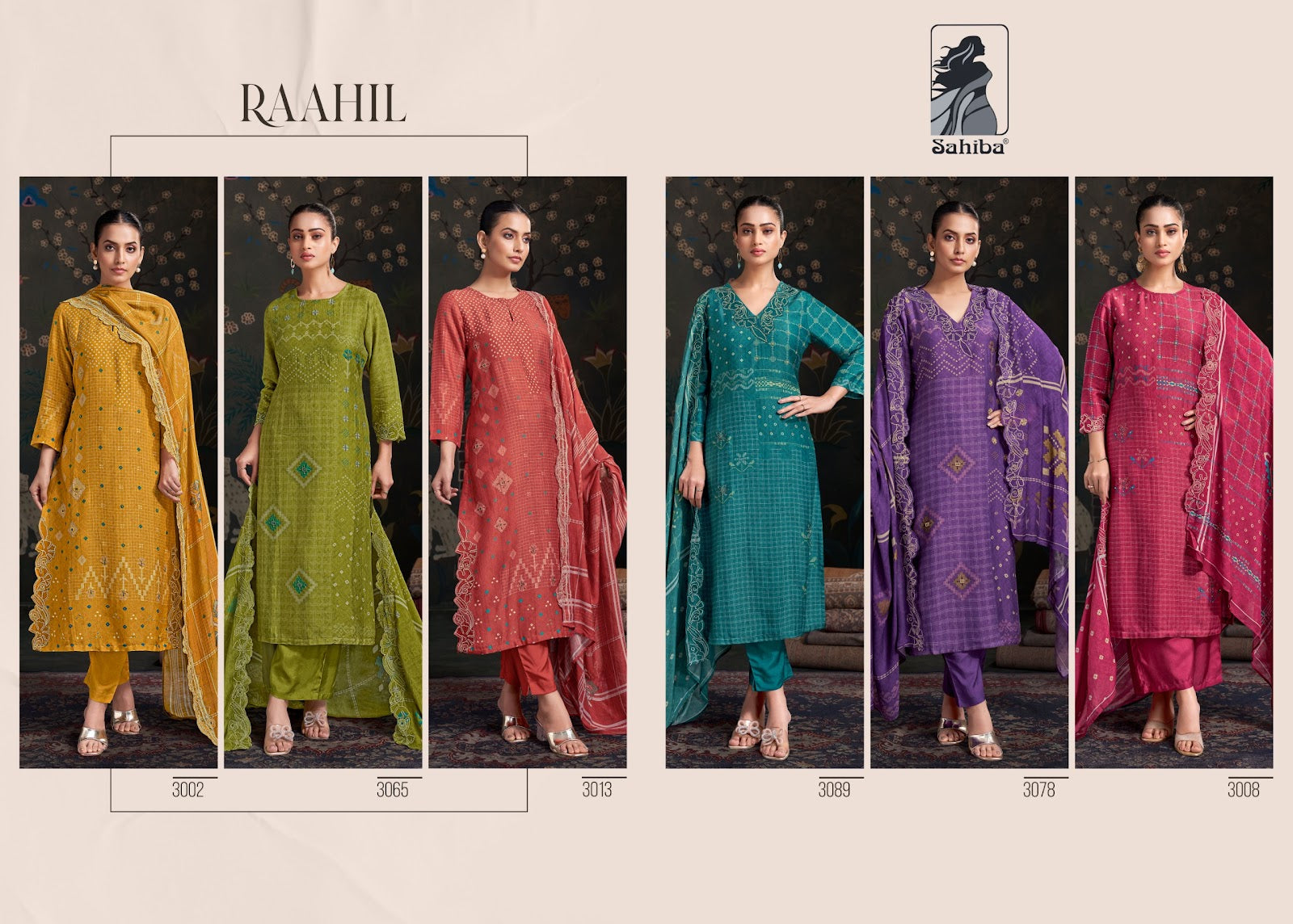 Raahil Sahiba Shimmer Pant Style Suits Wholesaler Ahmedabad