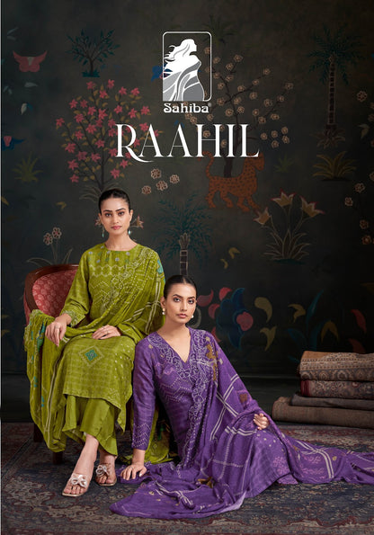 Raahil Sahiba Shimmer Pant Style Suits Wholesaler Ahmedabad