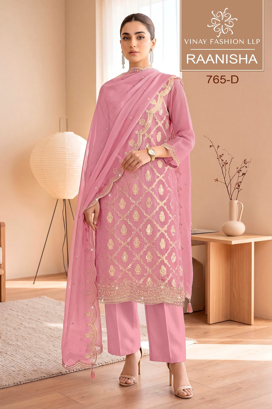 Raanisha Vinay Fashion Llp Silk Pant Style Suits Manufacturer