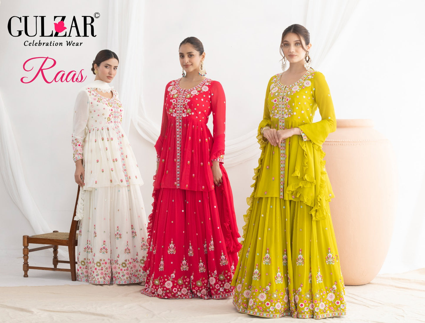 Raas Gulzar Georgette Readymade Suits Wholesale Price