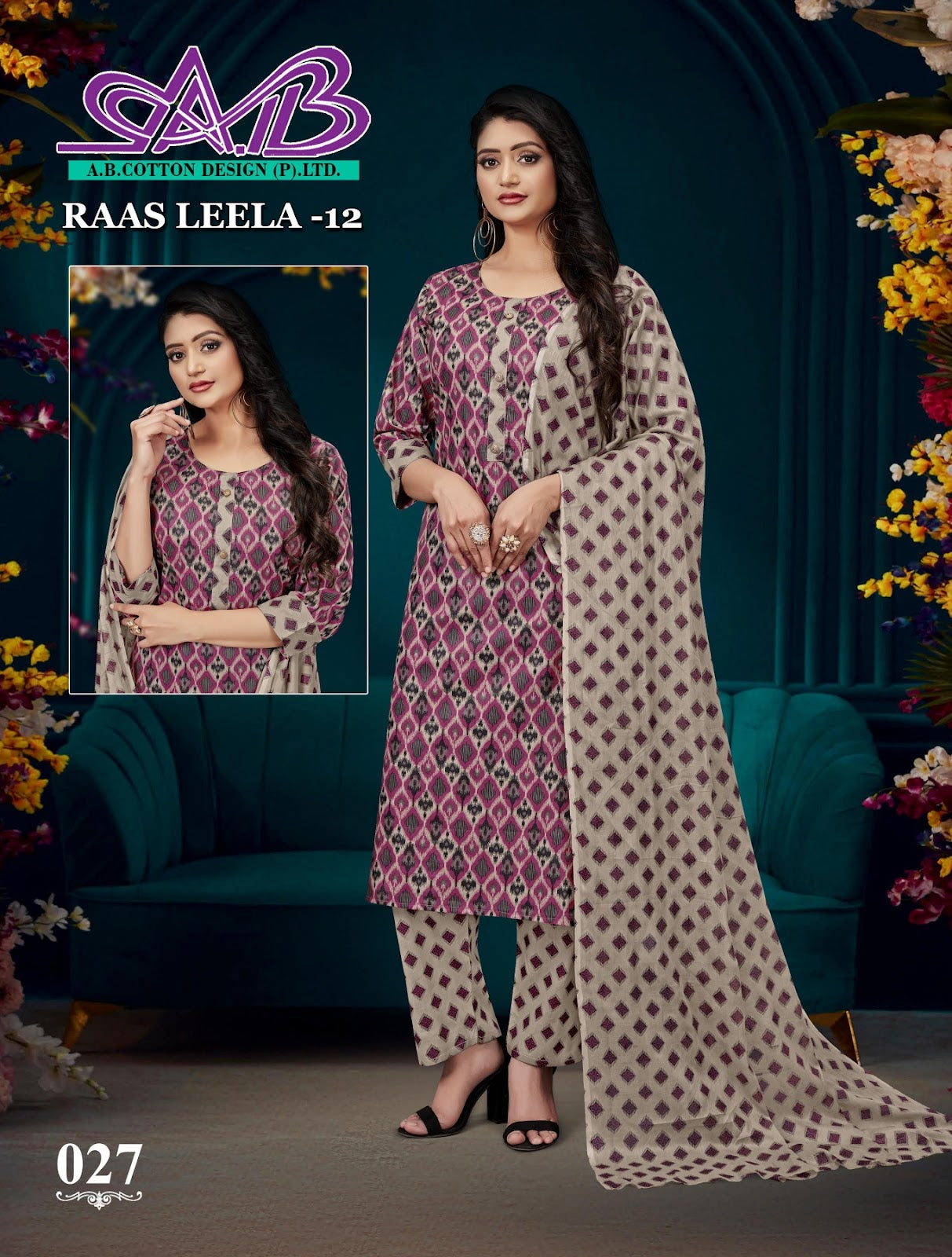 Raas Leela 12 Ab Pure Cotton Readymade Pant Style Suits Wholesaler Gujarat