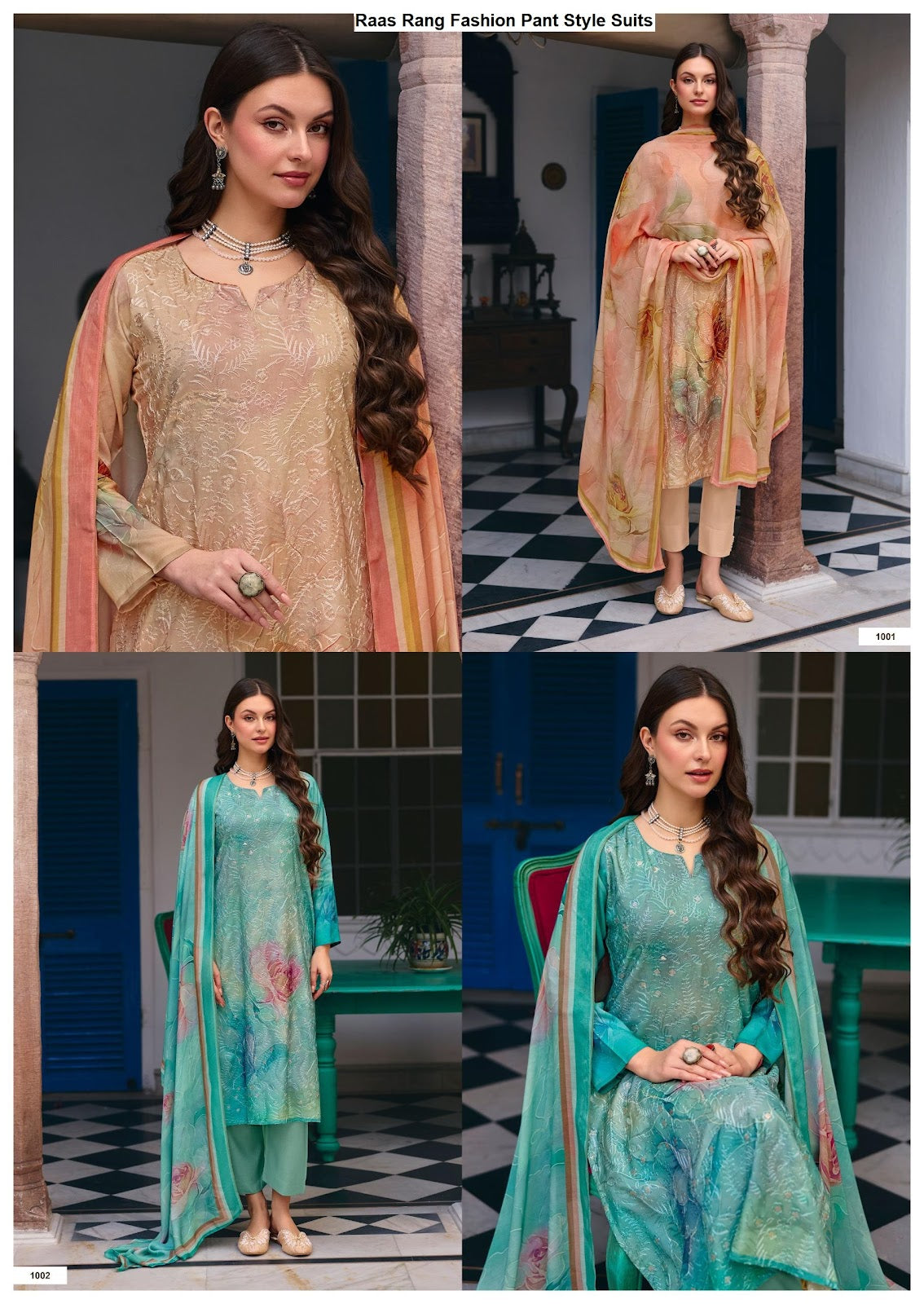 Raas Rang Fashion Viscose Muslin Pant Style Suits Wholesale Price