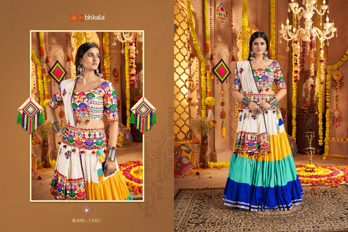 Raas Vol 21 Navratri 2025 Shubhkala Viscose Cotton Chaniya Choli Wholesaler Gujarat