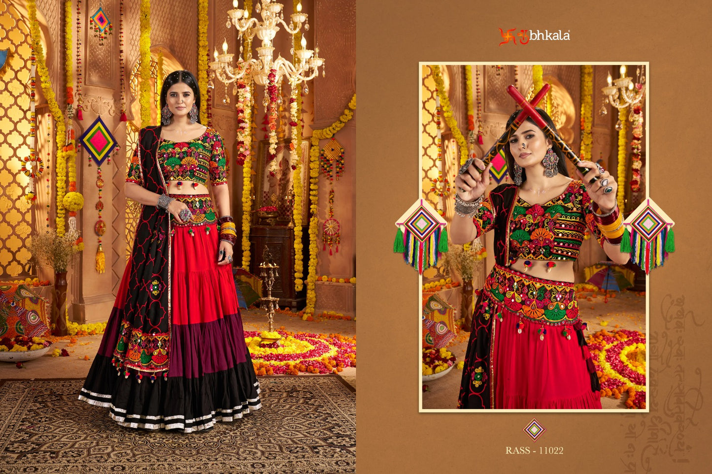 Raas Vol 21 Navratri 2025 Shubhkala Viscose Cotton Chaniya Choli Wholesaler Gujarat