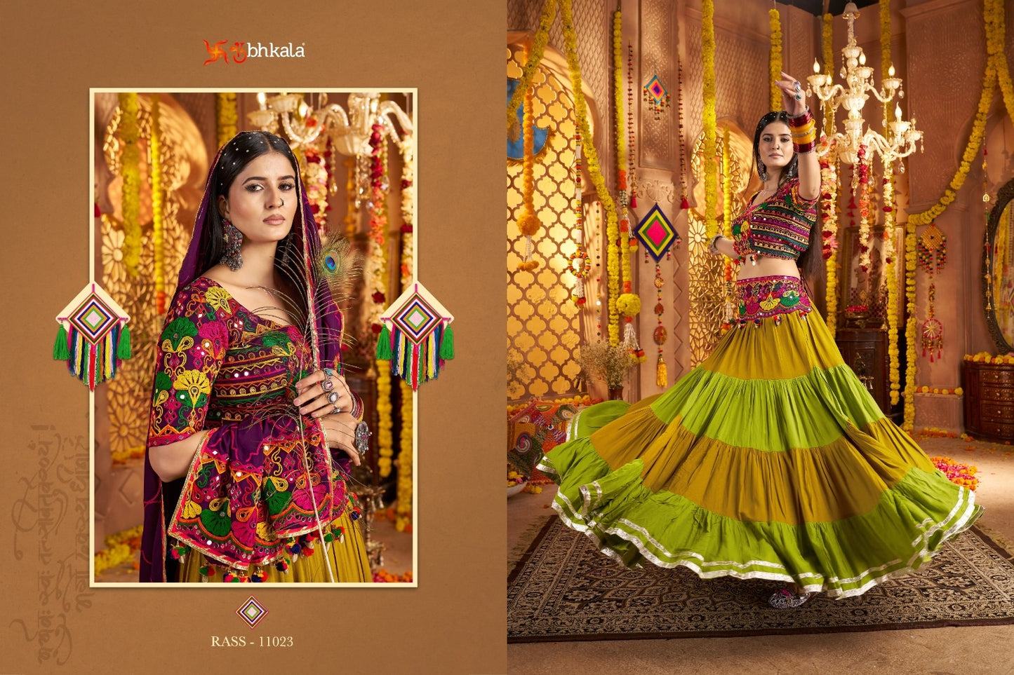 Raas Vol 21 Navratri 2025 Shubhkala Viscose Cotton Chaniya Choli Wholesaler Gujarat