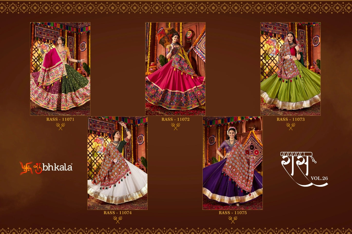 Raas Vol 26 Navratri 2025 Shubhkala Viscose Cotton Chaniya Choli Wholesaler Gujarat