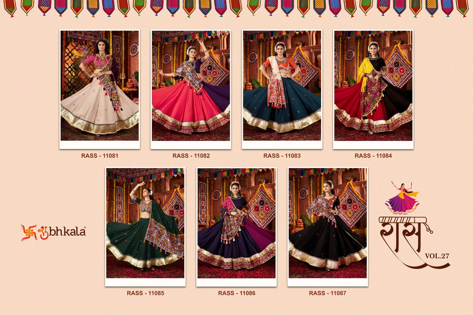 Raas Vol 27 Navratri 2025 Shubhkala Viscose Cotton Chaniya Choli Supplier Gujarat