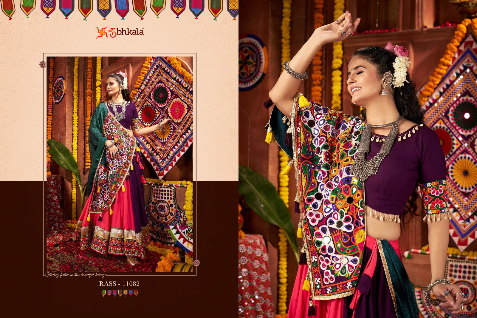 Raas Vol 27 Navratri 2025 Shubhkala Viscose Cotton Chaniya Choli Supplier Gujarat