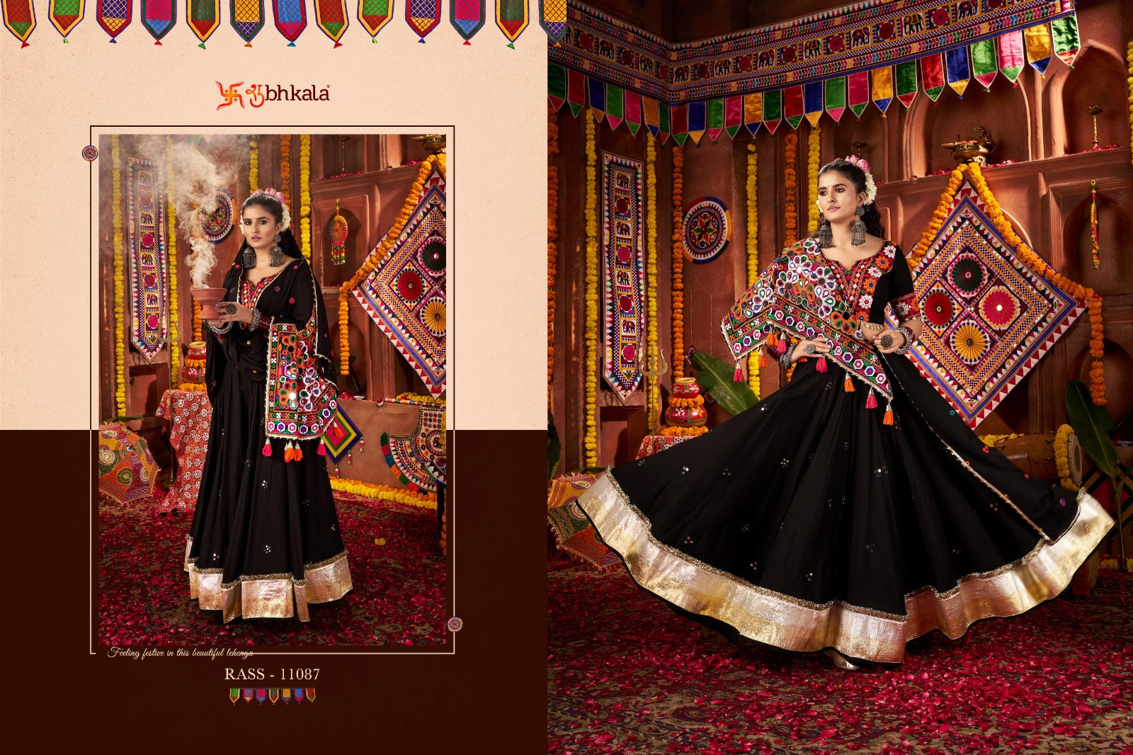 Raas Vol 27 Navratri 2025 Shubhkala Viscose Cotton Chaniya Choli Supplier Gujarat