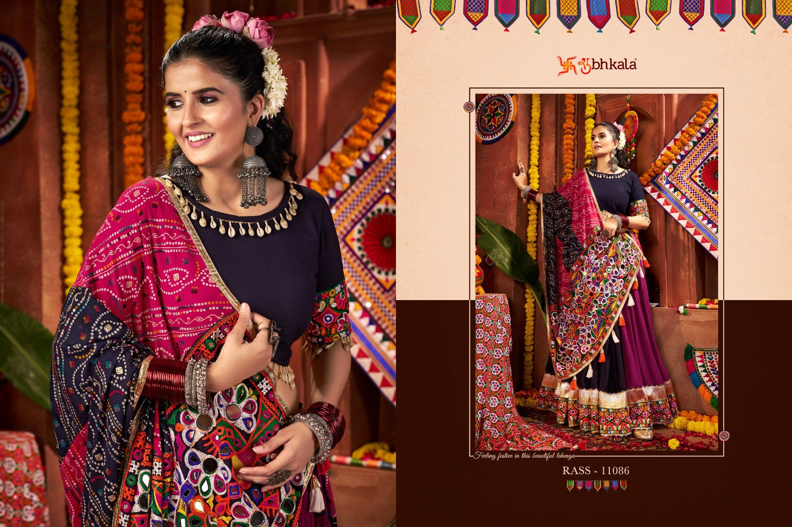 Raas Vol 27 Navratri 2025 Shubhkala Viscose Cotton Chaniya Choli Supplier Gujarat