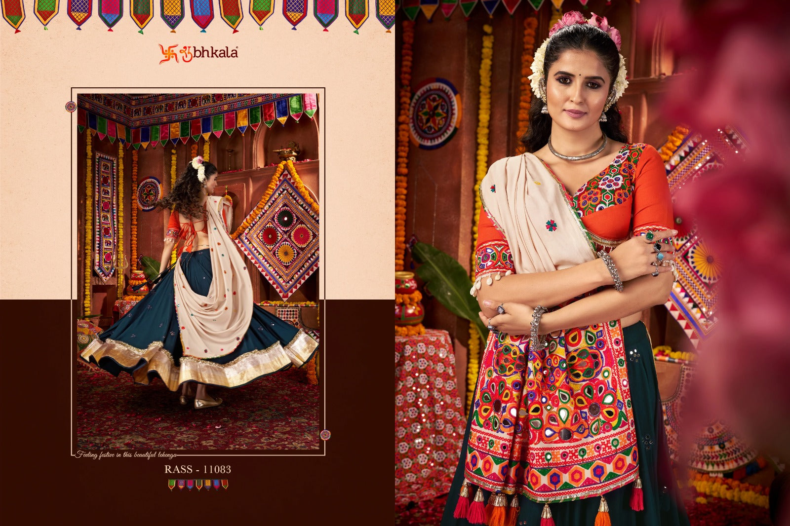 Raas Vol 27 Navratri 2025 Shubhkala Viscose Cotton Chaniya Choli Supplier Gujarat