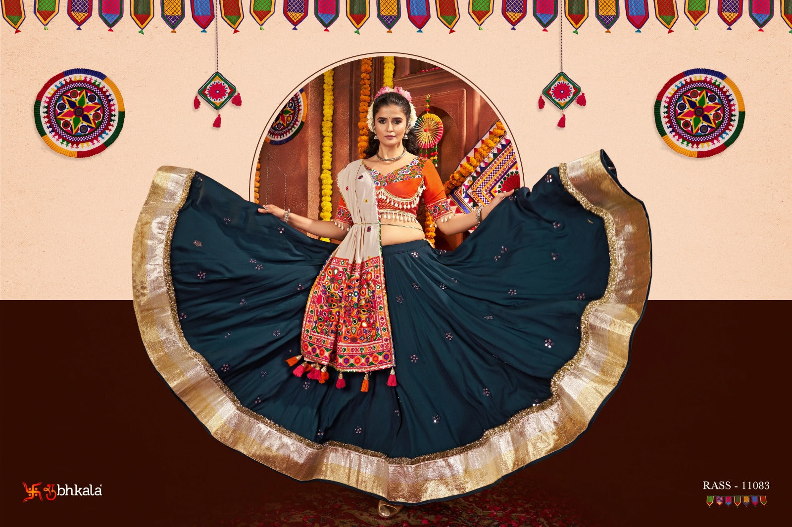 Raas Vol 27 Navratri 2025 Shubhkala Viscose Cotton Chaniya Choli Supplier Gujarat