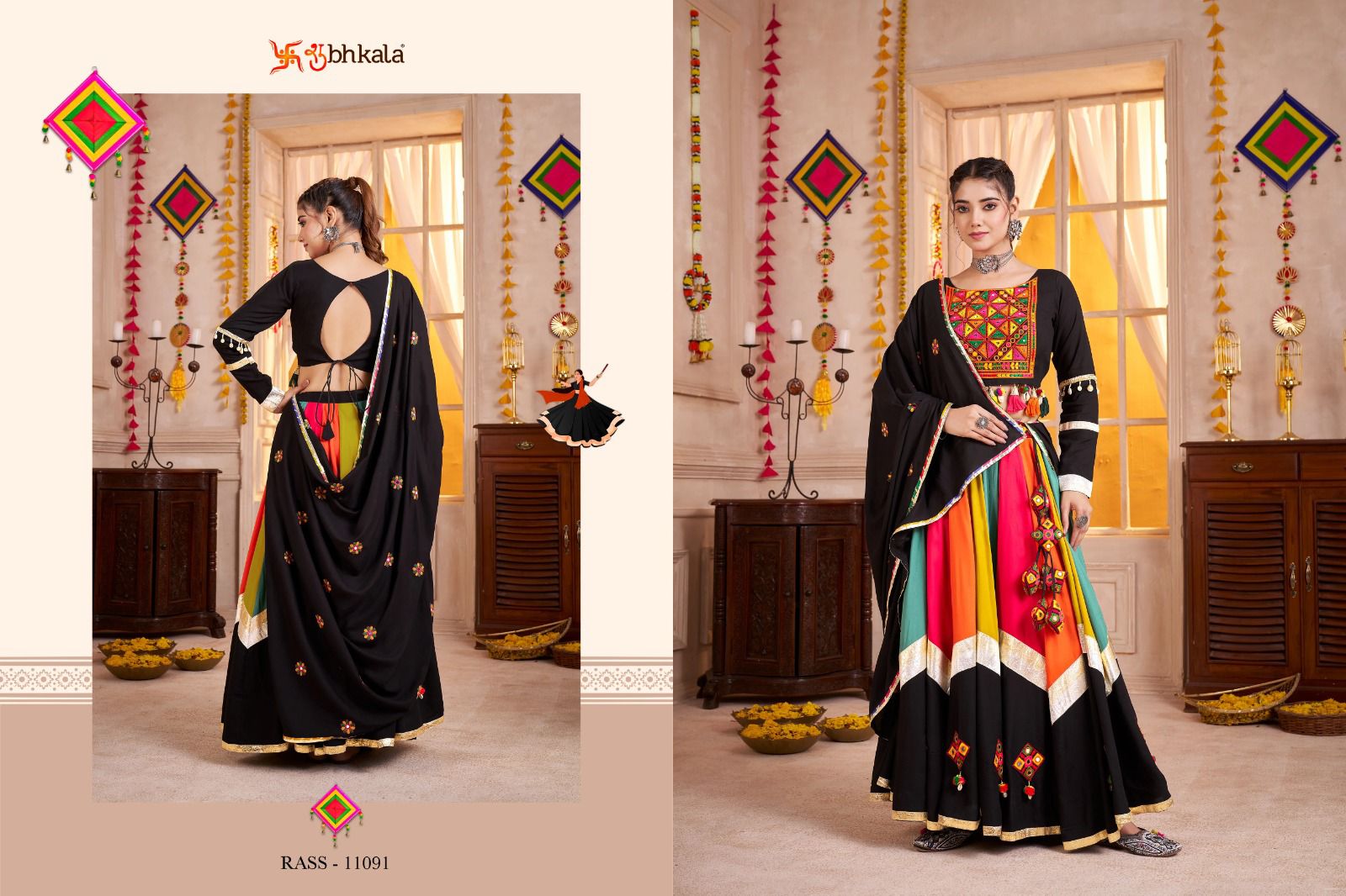 Raas Vol 28 Navratri 2025 Shubhkala Viscose Cotton Chaniya Choli Wholesaler