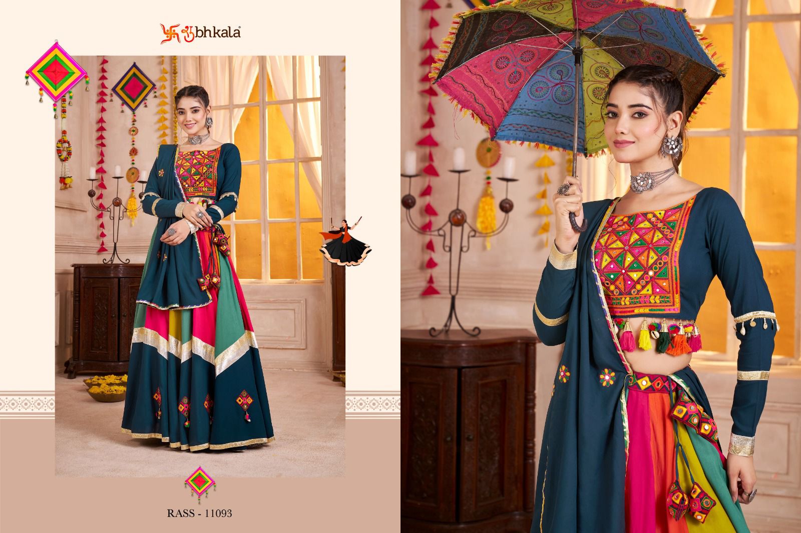 Raas Vol 28 Navratri 2025 Shubhkala Viscose Cotton Chaniya Choli Wholesaler