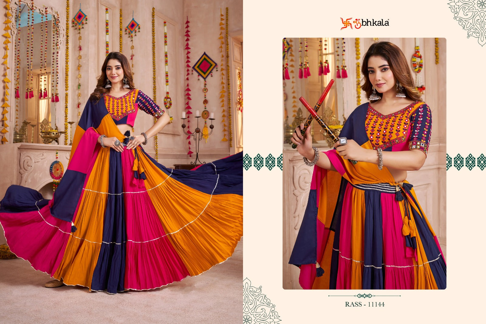 Raas Vol 33 Shubhkala Viscose Cotton Chaniya Choli Wholesaler India
