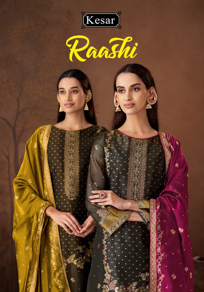 Raashi Kesar Viscose Silk Karachi Salwar Suits Wholesale Price