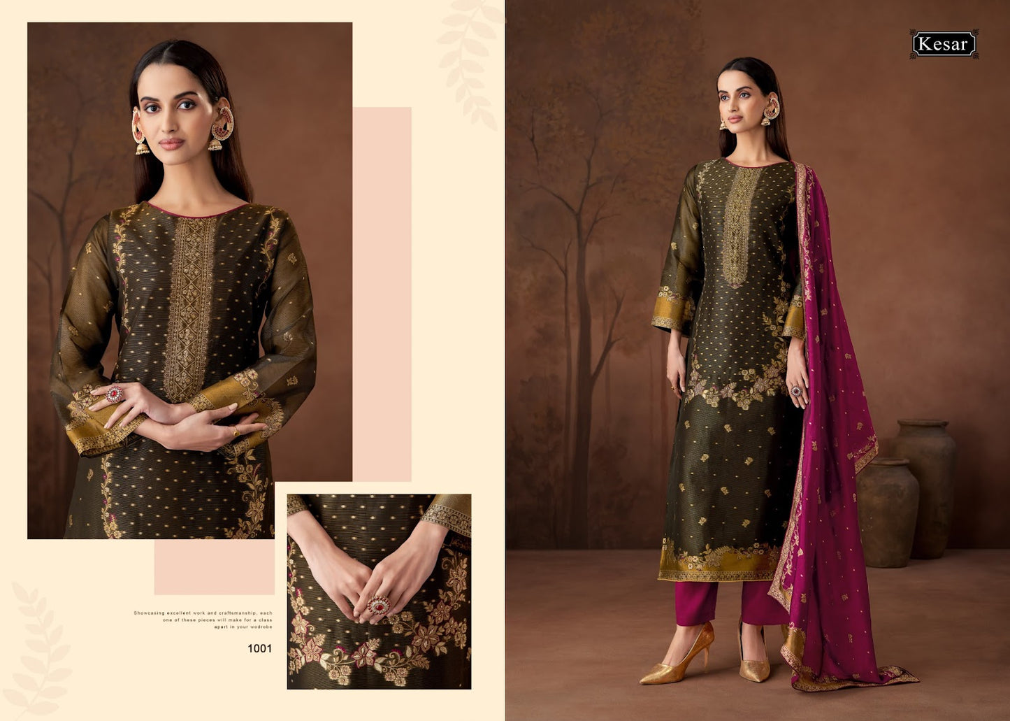 Raashi Kesar Viscose Silk Karachi Salwar Suits Wholesale Price