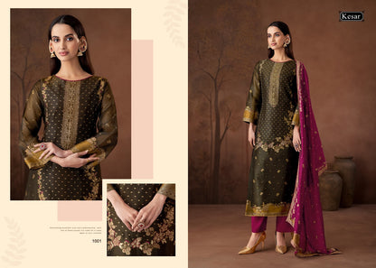 Raashi Kesar Viscose Silk Karachi Salwar Suits Wholesale Price