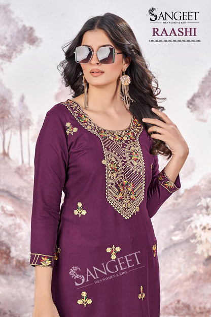 Raashi Sangeet Rayon Knee Length Kurtis Wholesaler Gujarat