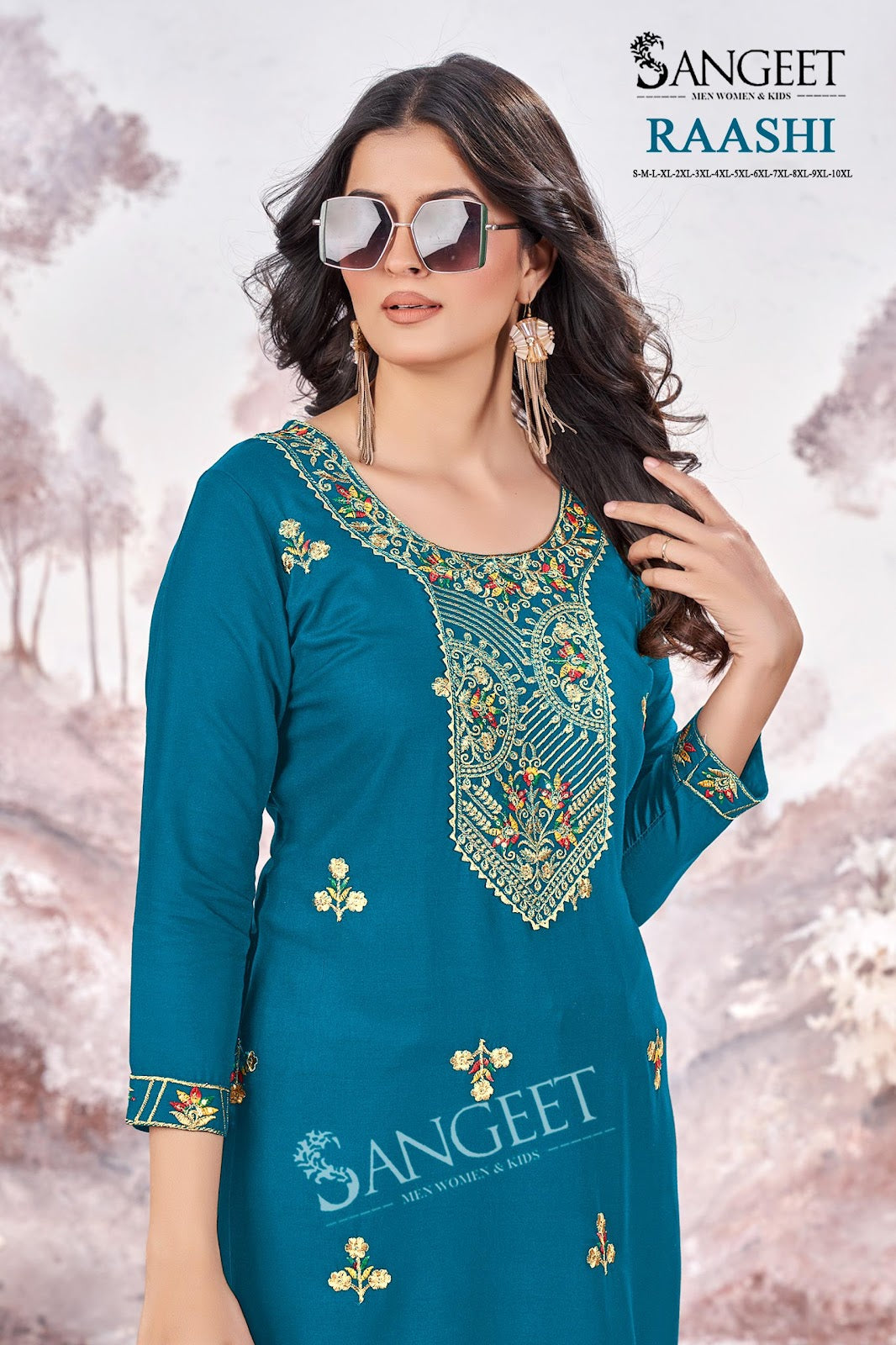 Raashi Sangeet Rayon Knee Length Kurtis Wholesaler Gujarat