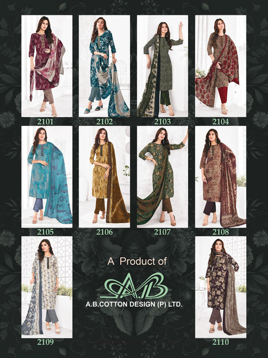 Raaslila Vol 21 Ab Readymade Cotton Pant Suits Manufacturer
