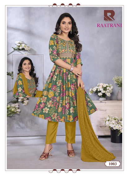 Raatrani Raashi Vertical Readymade Anarkali Suits Wholesale Price