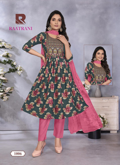 Raatrani Raashi Vertical Readymade Anarkali Suits Wholesale Price