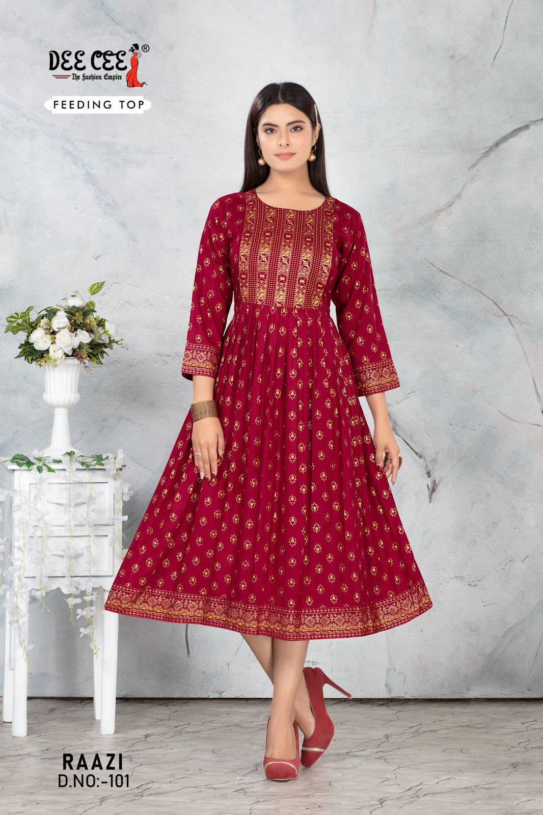 Raazi Deecee Rayon Feeding Kurtis Wholesaler
