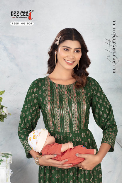 Raazi Deecee Rayon Feeding Kurtis Wholesaler