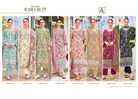 Rabia Butt Alok Cambric Cotton Karachi Salwar Suits Wholesaler