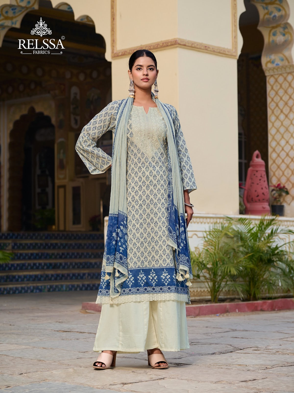 Rabia Relssa Fabrics Cotton Plazzo Style Suits Manufacturer Gujarat