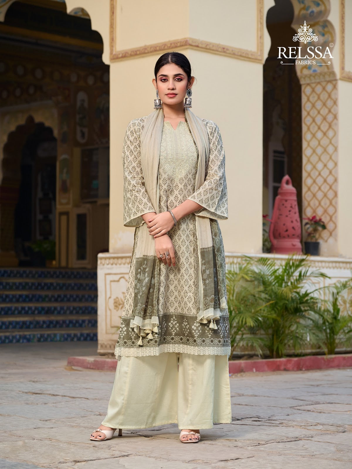 Rabia Relssa Fabrics Cotton Plazzo Style Suits Manufacturer Gujarat