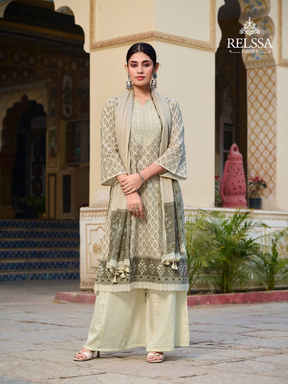 Rabia Relssa Fabrics Cotton Plazzo Style Suits Manufacturer Gujarat