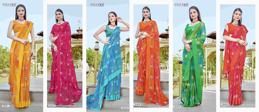 Rabia Vallabhi Prints Georgette Sarees Wholesaler India