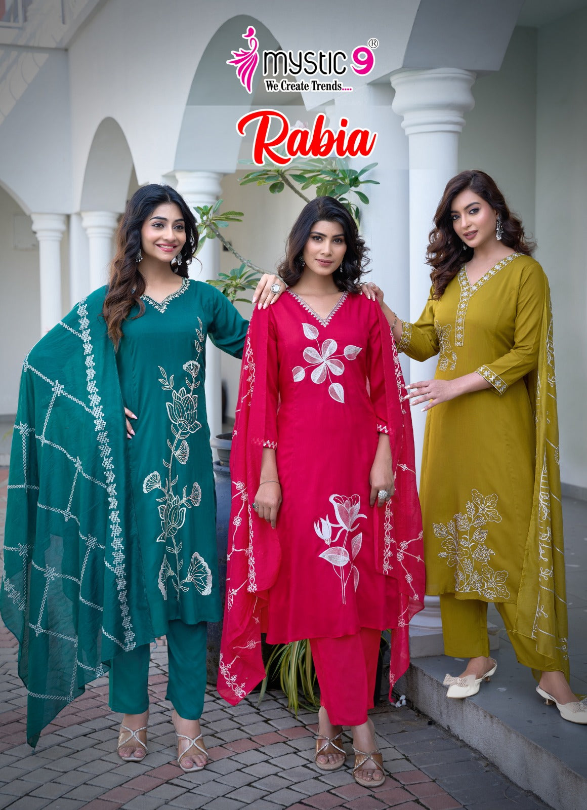 Rabia Vol 1 Mystic 9 Modal Readymade Anarkali Suits Manufacturer India