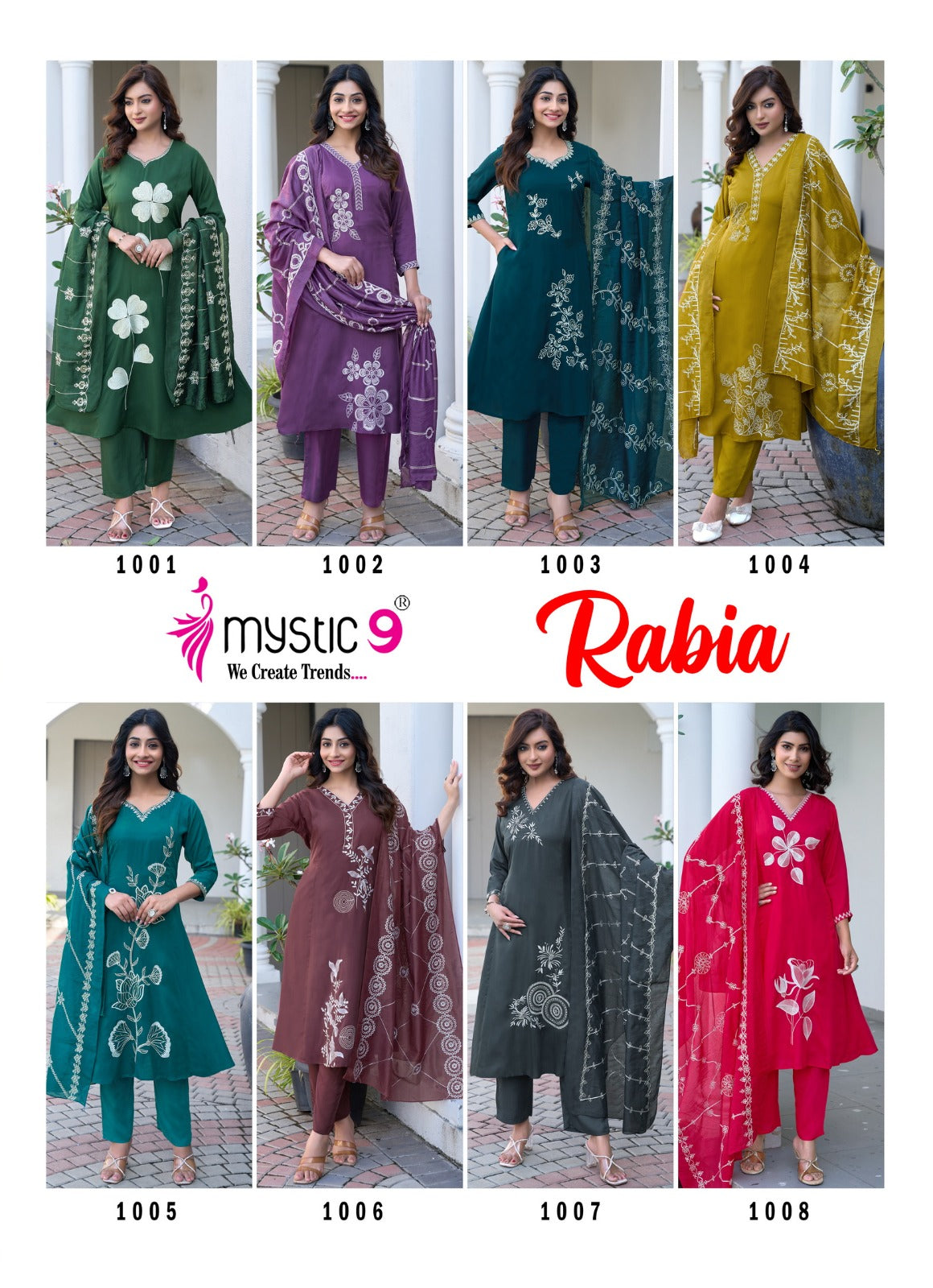 Rabia Vol 1 Mystic 9 Modal Readymade Anarkali Suits Manufacturer India