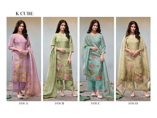 Rachita 1036 K Cube Shimmer Pant Style Suits Supplier Ahmedabad