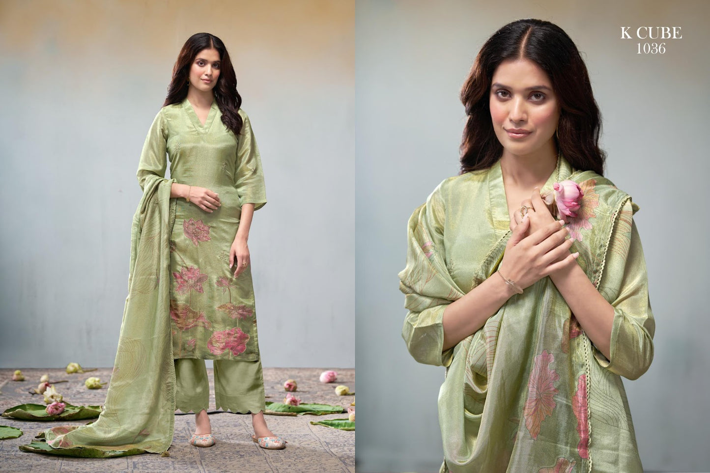 Rachita 1036 K Cube Shimmer Pant Style Suits Supplier Ahmedabad