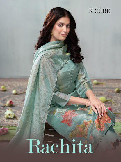 Rachita 1036 K Cube Shimmer Pant Style Suits Supplier Ahmedabad