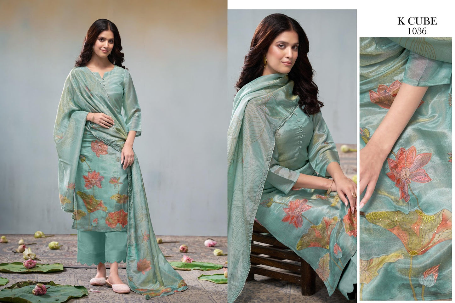 Rachita 1036 K Cube Shimmer Pant Style Suits Supplier Ahmedabad