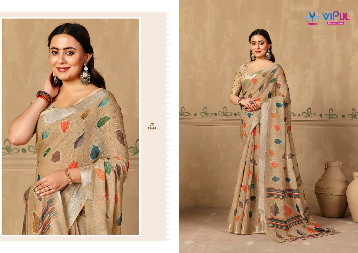 Rachna Vol 5 Vipul Linen Sarees Manufacturer India