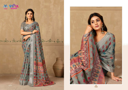 Rachna Vol 5 Vipul Linen Sarees Manufacturer India