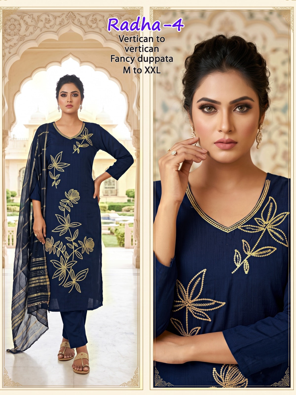 Radha Infinity Vertican Readymade Pant Style Suits Wholesaler India