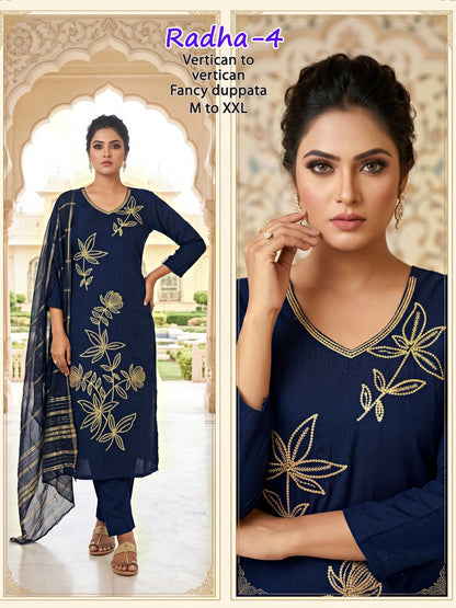Radha Infinity Vertican Readymade Pant Style Suits Wholesaler India